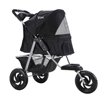 i.Pet Pet Stroller Dog Carrier Foldable Pram Large Black i.Pet